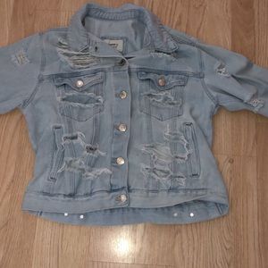 Forever 21 Destressed Jean Jacket